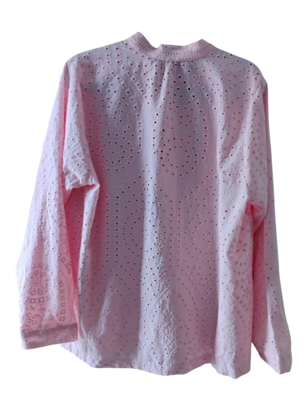 Belle Isle by Torrid Pink Eyelet V-Neck Blouse Sz 00 NWT - Picture 3 of 7